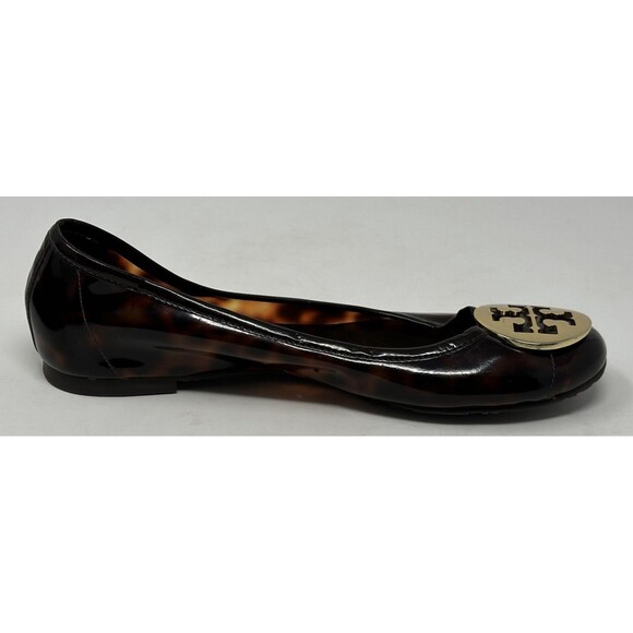 Tory Burch Tortoise Shell Reva Ballet Jelly Flats Women’s 6.5 Patent Leather - Picture 8 of 11